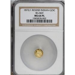 1872/1 25C BG-869 MS64 NGC