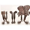 Image 2 : Collection of (7) Unmarked Pairs of Spurs