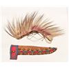 Image 1 : Native American Roach & Beaded Knife Sheath