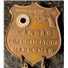 Image 2 : #10 - 1939/40 KANSAS PEACE OFFICER MARKSMAN – Enamel Award Shield