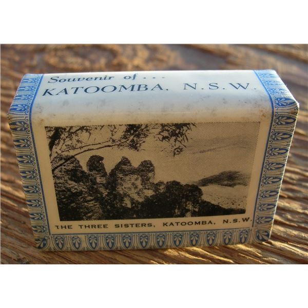 #14 - RARE – Antique Souvenir of KATOOMBA, N.S.W. Comic Matchbox Holder