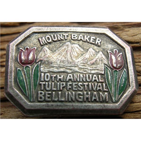 #19 - Vintage 1930 - 10th Annual MOUNT BAKER TULIP FESTIVAL Pin – BELLINGHAM, WA.