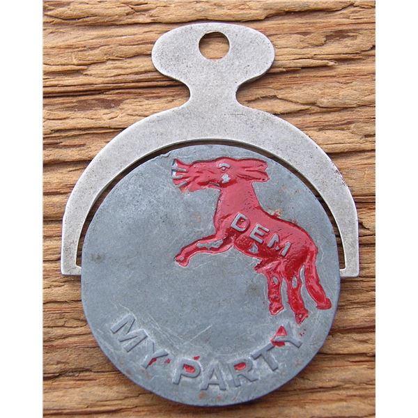 #32 - Vintage POLITICAL SPINNER - Donkey & Elephant - MY PARTY
