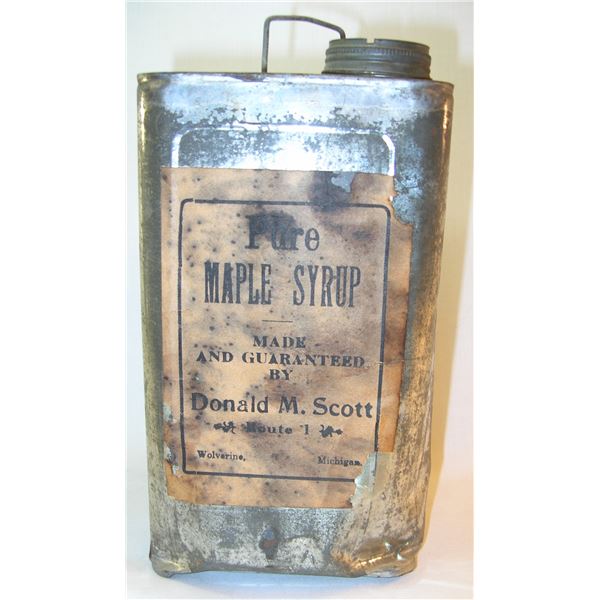 #33 - Extremely Rare, Possibly Unique - PRIVATE LABEL - PURE MAPLE SYRUP, Made by Donald M. Scott -