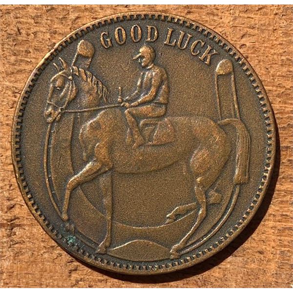 #36 - JACK'S LITTLE GREEN CARD JACK BUSSEY BALTIMORE MD. GOOD LUCK TOKEN