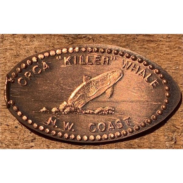 #39 - ORCA "KILLER" WHALE, N.W. COAST – Copper Elongated Penny