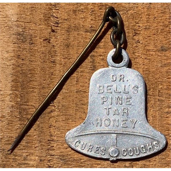 #41 - Antique Quack Medicine - DR. BELLS PINE TAR HONEY – Aluminum Cork Top Souvenir Pin