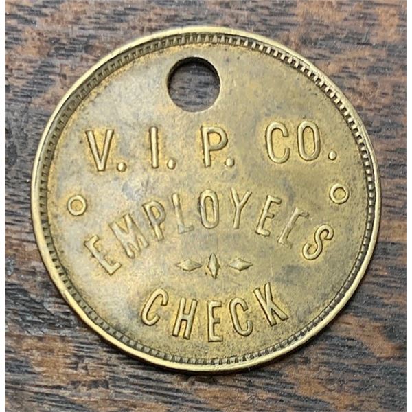 #52 - Antique Company Clothing/Tool/Equipment Check – V.I.P. CO.