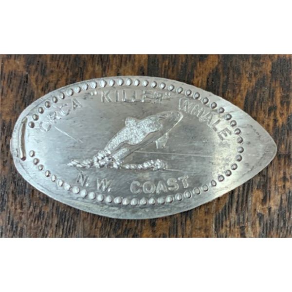 #53 - ORCA "KILLER" WHALE, N.W. COAST – Host Coin Foreign Aluminum Coin
