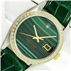 Image 1 : Rolex Datejust Mens 36 Green Malachite Diamond Bezel 18K/SS Oyster Perpetual