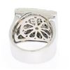 Image 8 : Large 18k White Gold 3.60 ctw Black & White Diamond Square Cushion Ladies Ring