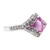 Image 1 : 1.48 ctw Marquise Brilliant Pink Sapphire And Triangle Shape Straight-Side Step