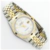 Image 3 : Rolex Mens 2 Tone Mother Of Pearl Diamond & Sapphire 36MM Datejust Wristwatch