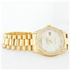 Image 7 : Rolex Mens 18K Yellow Silver Diamond Lugs Quickset President Wristwatch With Rol