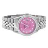 Image 4 : Rolex Stainless Steel Pink Diamond 36MM Oyster Perpetual Datejust Wristwatch