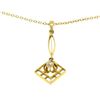 Image 4 : 14k Gold Cushion Mine Cut Diamond Lavalier Pendant