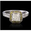 Image 2 : 14KT White Gold 1.31 ctw Diamond Ring