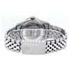 Image 8 : Rolex Mens Stainless Steel Black Roman Diamond & Ruby Datejust Wristwatch 36MM