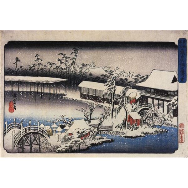 Hiroshige Temple Complex in the Snow