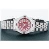 Image 8 : Rolex Ladies Stainless Steel Red Ruby & Diamond Datejust Wristwatch With Rolex W