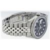 Image 4 : Rolex Mens Stainless Steel Black Diamond 36MM Datejust Wristwatch Oyster Perpetu