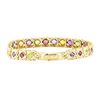 Image 2 : 12.00 ctw Multi-Color Gemstone Bracelet - 14KT Yellow Gold