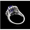 Image 3 : 18KT White Gold 3.95 ctw Tanzanite and Diamond Ring