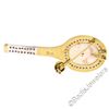 Image 5 : Vintage 18kt Yellow and White Gold Oval Opal and Diamond Tennis Racket Brooch or