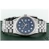 Image 8 : Rolex Mens Stainless Steel 36MM Blue Diamond Datejust Oyster Perpetual Wristwatc