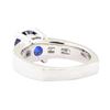 Image 3 : 1.93 ctw Sapphire And Diamond Ring - 14KT White Gold