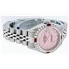 Image 9 : Rolex Ladies Stainless Steel Pink MOP Diamond & Ruby Datejust Wristwatch 26MM