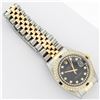 Image 6 : Rolex Mens 2 Tone Black String Diamond & Sapphire 36MM Datejust Wristwatch