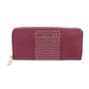 Image 1 : Michael Kors Purple Studded Leather Jet Set Continental Zippy Wallet