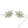 Image 7 : 18kt White Gold 3.35 ctw Diamond Star Burst Cluster Earrings