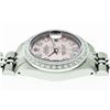 Image 6 : Rolex Ladies Stainless Steel Pink Diamond 18K Gold Bezel Datejust Wristwatch Wit