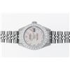 Image 7 : Rolex Ladies Stainless Steel Pink Diamond 18K Gold Bezel Datejust Wristwatch Wit
