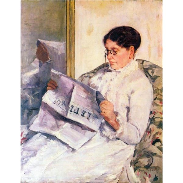 Mary Cassatt - When Reading Of Figaro