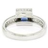 Image 7 : New Platinum Sapphire and Diamond Engagement Ring