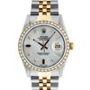 Image 1 : Rolex Mens 2 Tone Mother Of Pearl Diamond 36MM Oyster Perpetual Datejust