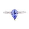 Image 2 : 1.28 ctw Tanzanite and Diamond Ring - 14KT White Gold