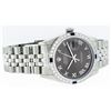 Image 3 : Rolex Mens Stainless Steel Dark Rhodium Roman Diamond & Sapphire Datejust Wristw