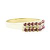 Image 1 : 0.70 ctw Ruby and Diamond Ring - 14KT Yellow Gold