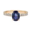 Image 2 : 1.86 ctw Sapphire and Diamond Ring - 18KT Rose Gold