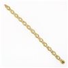 Image 7 : 14K Yellow Gold 2.25 ctw Baguette Round Diamond Split & Bezel Link Tennis Bracel