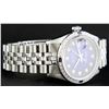 Image 9 : Rolex Mens Stainless Steel Blue Vignette Diamond & Sapphire Datejust Wristwatch