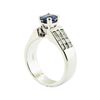 Image 4 : 2.17 ctw Oval Brilliant Blue Sapphire And Diamond Ring - 14KT White Gold