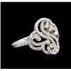 Image 1 : 0.50 ctw Diamond Ring - 14KT White Gold