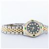 Image 4 : Rolex Ladies 2 Tone Green Vignette Diamond Datejust Wristwatch