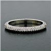 Image 2 : 14K White Gold .85 ctw Diamond 2.30mm Domed 3 Row Eternity Wedding Band Ring