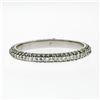 Image 6 : 14K White Gold .85 ctw Diamond 2.30mm Domed 3 Row Eternity Wedding Band Ring